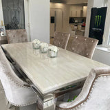 Arianna 200cm Marble & GOLD Legs Dining Table