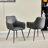 Chicago 160-200CM Black Gold Extending Dining Table With Ceramic Top + Grey PU Leather Dining Chairs - Belmont Interiors