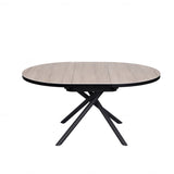 Daniello 120-160cm Oval Round Oak Ceramic Marble Dining Table