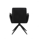 Eclat PU Leather Swivel Dining Chairs With Black Metal Base - Pairs - 2 Colours