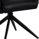 Eclat PU Leather Swivel Dining Chairs With Black Metal Base - Pairs - 2 Colours