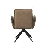 Eclat PU Leather Swivel Dining Chairs With Black Metal Base - Pairs - 2 Colours