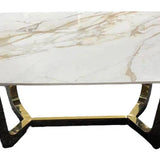 Lucien 120cm Ceramic Gold Coffee Table