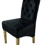 Lucy Gold Ring Knocker Quilted Slim Back Gold Plush Velvet Dining Chair Gold Legs In 3 Colours