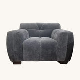 The Harlem Steel Boucle Velvet Armchair Premium Sofa Boucle Fabric