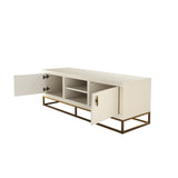 Hampton Tv Unit - Ivory Shagreen by D.I. Designs