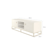 Hampton Tv Unit - Ivory Shagreen by D.I. Designs