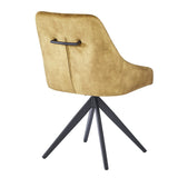 Sofia Swivel Dining Chair Mustard Velvet - Belmont Interiors