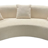 The Wave Curved Sofa in Ivory Boucle - Belmont Interiors