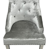 Belvedere Silver Chair (Ring Knocker/Chrome Legs) - Belmont Interiors