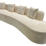 The Pebble Boucle Curved Sofa in Ivory - Belmont Interiors