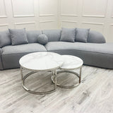 The Pebble Boucle Curved Sofa in Grey - Belmont Interiors