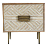 Libra Interiors Linden Bedside Table – 2 Drawers - Belmont Interiors