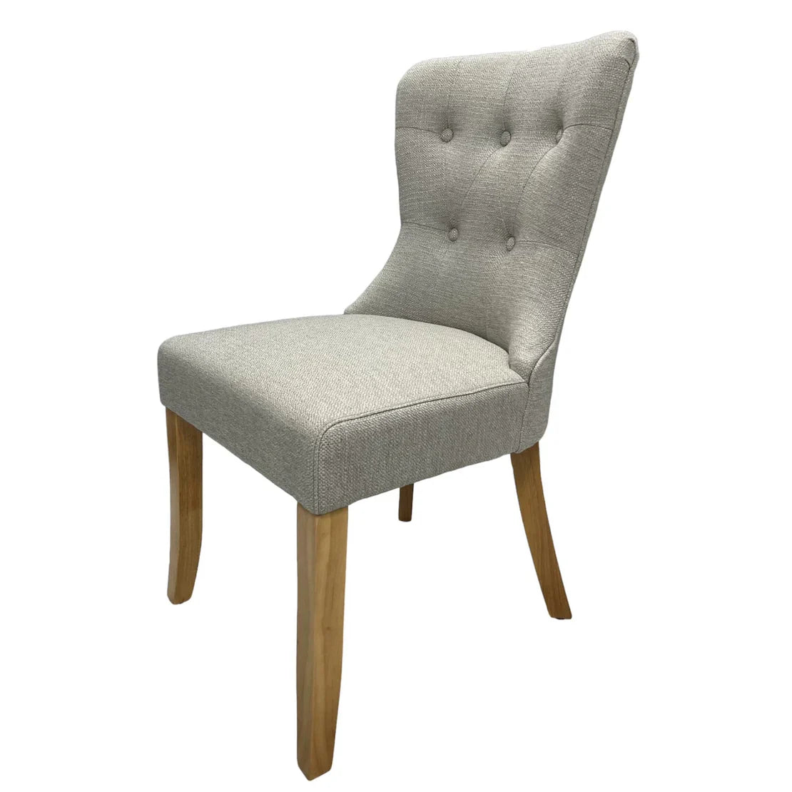 Sierra Beige Fabric Chair with Oak Legs - Belmont Interiors