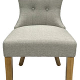 Sierra Beige Fabric Chair with Oak Legs - Belmont Interiors