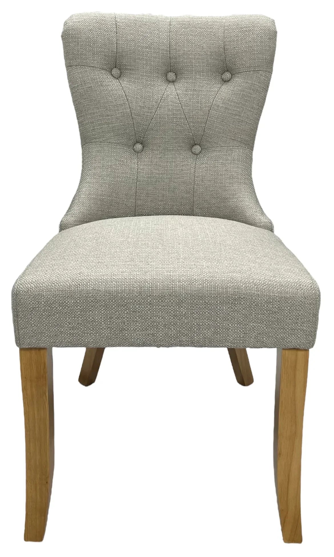 Sierra Beige Fabric Chair with Oak Legs - Belmont Interiors