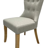 Sierra Beige Fabric Chair with Oak Legs - Belmont Interiors