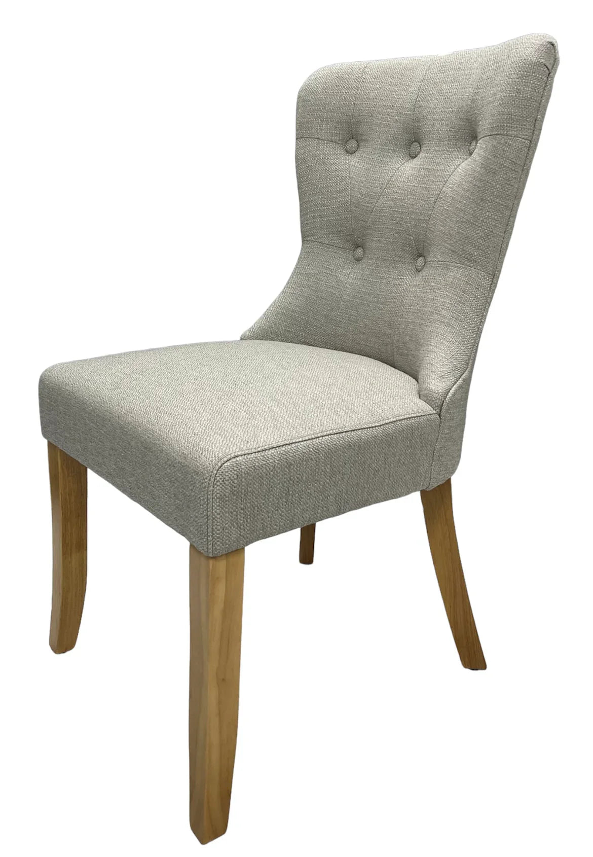 Sierra Beige Fabric Chair with Oak Legs - Belmont Interiors