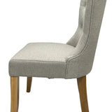 Sierra Beige Fabric Chair with Oak Legs - Belmont Interiors