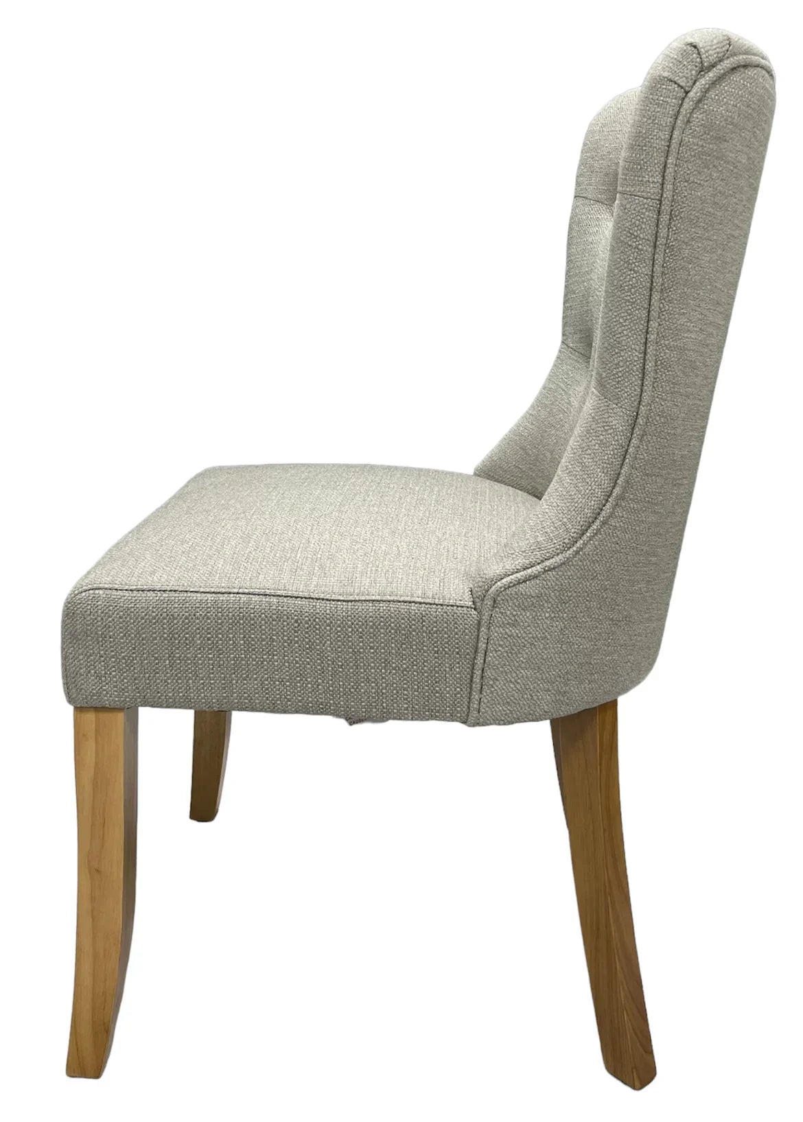 Sierra Beige Fabric Chair with Oak Legs - Belmont Interiors