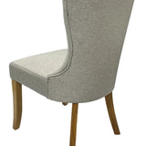 Sierra Beige Fabric Chair with Oak Legs - Belmont Interiors