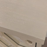 Libra Interiors Campbell Whitewash Side Table - 2 Drawer - Belmont Interiors