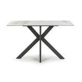 Nova Ceramic Console Table in White - 120cm - Belmont Interiors