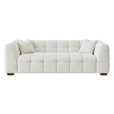 The Tribeca Oatmeal Bouclé 3-Seater Premium Sofa - Oatmeal Bubble Bouclé Fabric [Pre-order 22/02]