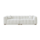 The Tribeca Oatmeal Boucle 4 Seater Premium Sofa Oatmeal Bubble Boucle Fabric [Pre-order 22/02]