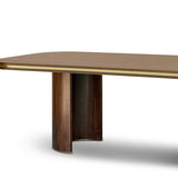 Berkeley Designs Malibu Dining Table in Natrual Walnut and Brass - 240cm