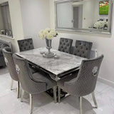 Arial 150cm Marble & Chrome  Dining Table