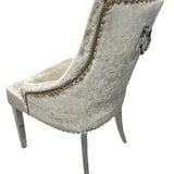 Belvedere Mink Chair (Ring Knocker/Chrome Legs) - Belmont Interiors