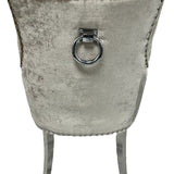 Belvedere Mink Chair (Ring Knocker/Chrome Legs) - Belmont Interiors