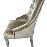 Belvedere Mink Chair (Ring Knocker/Chrome Legs) - Belmont Interiors