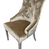 Belvedere Mink Chair (Ring Knocker/Chrome Legs) - Belmont Interiors