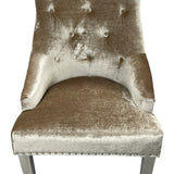 Belvedere Mink Chair (Ring Knocker/Chrome Legs) - Belmont Interiors