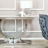 Arianna 120cm White Marble Console Table - Belmont Interiors