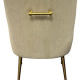 Milan Ivory Velvet Dining Chair with Gold Legs an Knocker