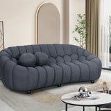 Belle Bubble Curved Sofa in Grey