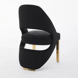 Santorini Black & Gold Velvet Modern Dining Chair