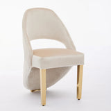 Santorini Cream & Gold Velvet Modern Dining Chair