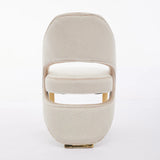 Santorini Cream & Gold Velvet Modern Dining Chair