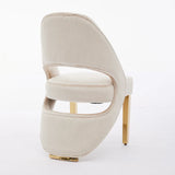 Santorini Cream & Gold Velvet Modern Dining Chair