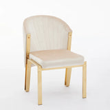 Fabio Cream & Gold Velvet Dining Chair