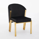 Fabio Black & Gold Velvet Dining Chair