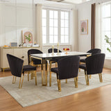 Fabio Black & Gold Velvet Dining Chair