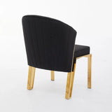 Fabio Black & Gold Velvet Dining Chair