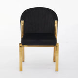 Fabio Black & Gold Velvet Dining Chair