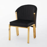 Fabio Black & Gold Velvet Dining Chair