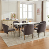 Fabio Grey Velvet & Chrome Dining Chair